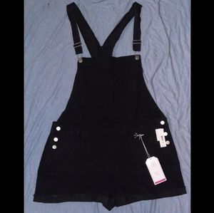 Black Short Overalls